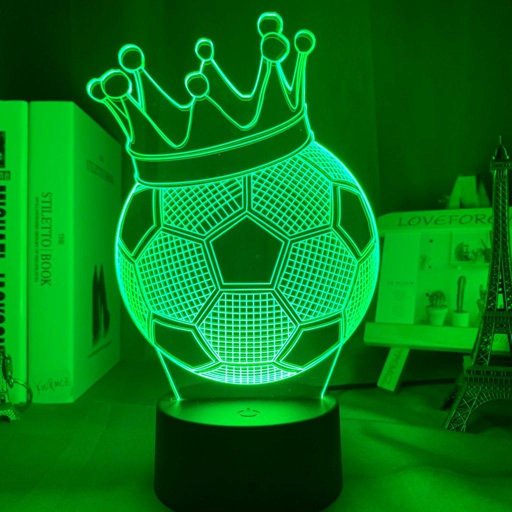 Crowned Soccer Ball Nightlight iLightBox 3D™ Lamp - iLightBox 3D®