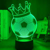 Crowned Soccer Ball Nightlight iLightBox 3D™ Lamp - iLightBox 3D®
