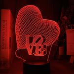 Love Heart Nightlight iLightBox 3D™ Lamp - iLightBox 3D®