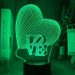 Love Heart Nightlight iLightBox 3D™ Lamp - iLightBox 3D®