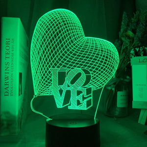 Love Heart Nightlight iLightBox 3D™ Lamp - iLightBox 3D®