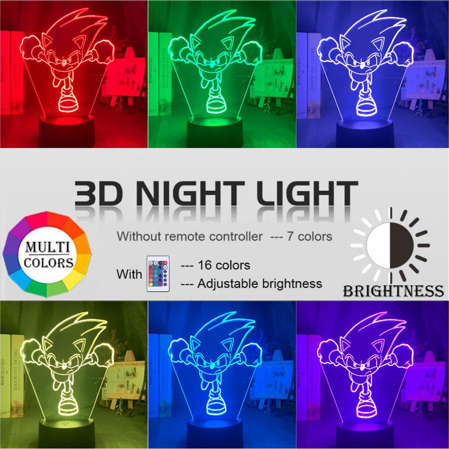 Sonic Running Nightlight iLightBox 3D™ Lamp