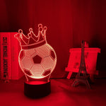 Crowned Soccer Ball Nightlight iLightBox 3D™ Lamp - iLightBox 3D®