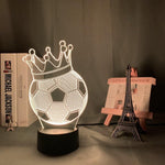 Crowned Soccer Ball Nightlight iLightBox 3D™ Lamp - iLightBox 3D®