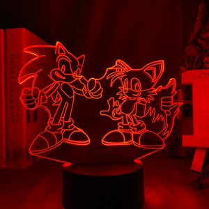 Sonic: The Hedgehog and Tails Nightlight iLightBox 3D™ Lamp