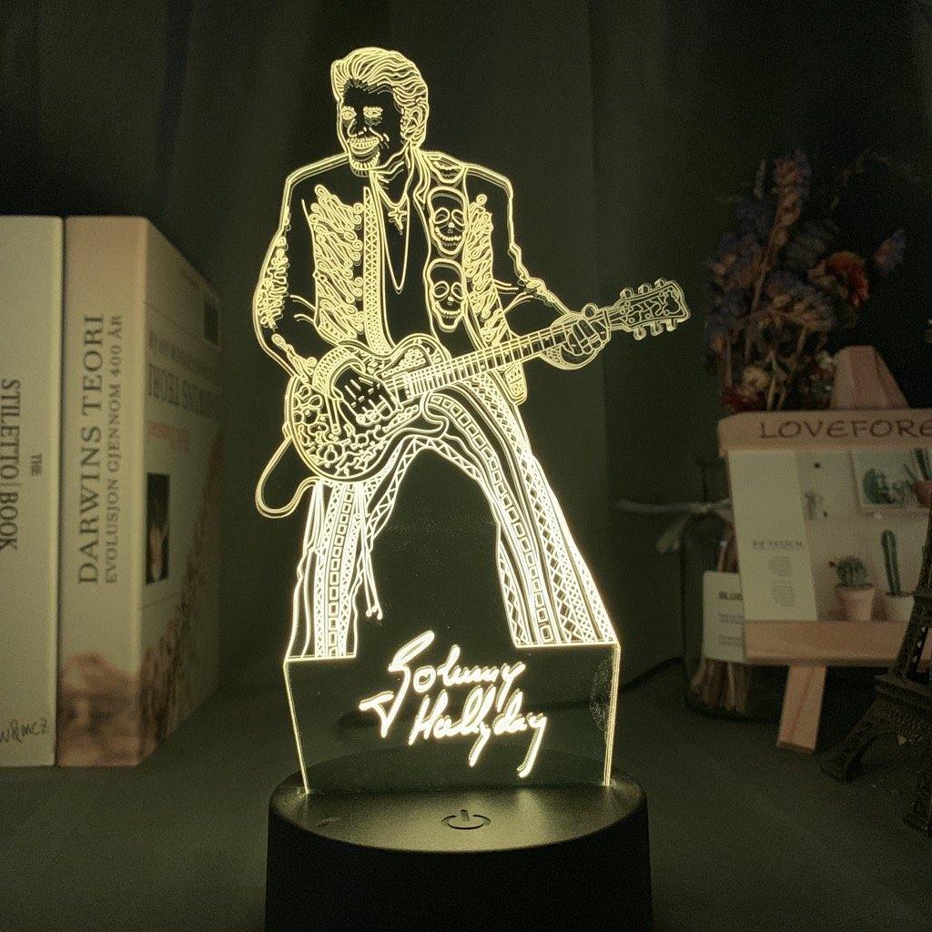 Johnny Hallyday Nightlight iLightBox 3D™ Lamp - iLightBox 3D®