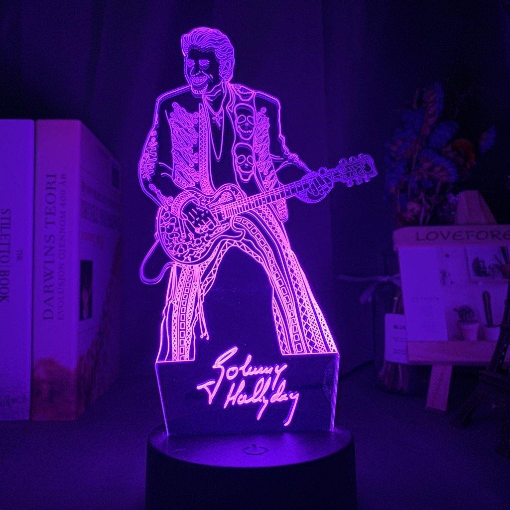 Johnny Hallyday Nightlight iLightBox 3D™ Lamp - iLightBox 3D®