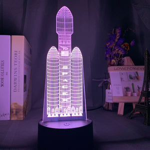 Rocketship 2.0 Nightlight iLightBox 3D™ Lamp