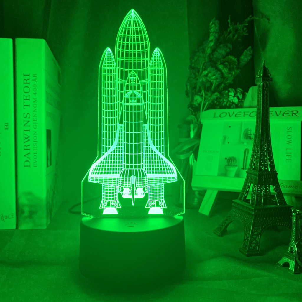 Rocketship Nightlight iLightBox 3D™ Lamp
