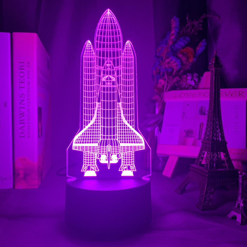 Rocketship Nightlight iLightBox 3D™ Lamp