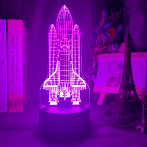 Rocketship Nightlight iLightBox 3D™ Lamp