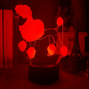 Poodle Doggy Nightlight iLightBox 3D™ Lamp