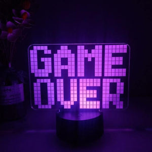 Game Over Nightlight iLightBox 3D™ Lamp - iLightBox 3D®