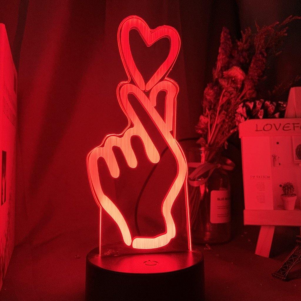Heart Snap Nightlight iLightBox 3D™ Lamp - iLightBox 3D®