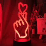 Heart Snap Nightlight iLightBox 3D™ Lamp - iLightBox 3D®