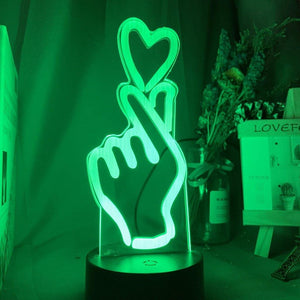 Heart Snap Nightlight iLightBox 3D™ Lamp - iLightBox 3D®