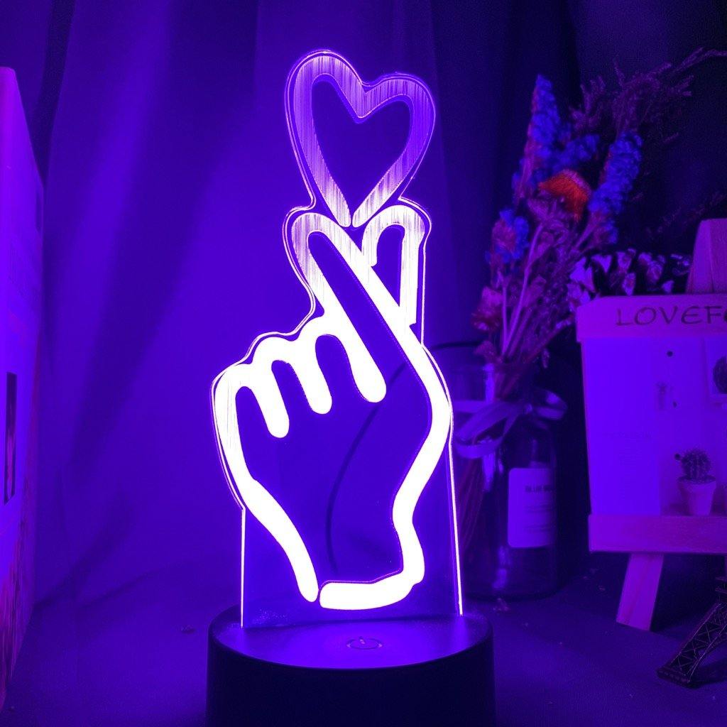 Heart Snap Nightlight iLightBox 3D™ Lamp - iLightBox 3D®