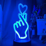 Heart Snap Nightlight iLightBox 3D™ Lamp - iLightBox 3D®