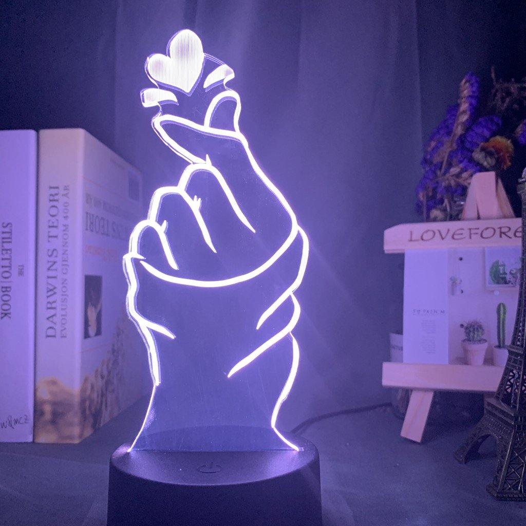 Hearts Snap Nightlight iLightBox 3D™ Lamp - iLightBox 3D®
