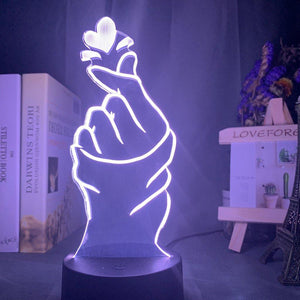Hearts Snap Nightlight iLightBox 3D™ Lamp - iLightBox 3D®