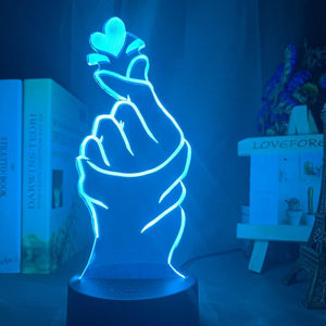 Hearts Snap Nightlight iLightBox 3D™ Lamp - iLightBox 3D®
