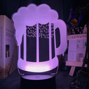 Beer Glass Nightlight iLightBox 3D™ Lamp - iLightBox 3D®