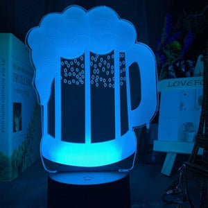 Beer Glass Nightlight iLightBox 3D™ Lamp - iLightBox 3D®