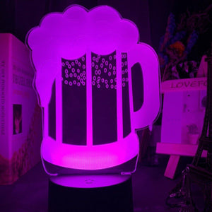 Beer Glass Nightlight iLightBox 3D™ Lamp - iLightBox 3D®